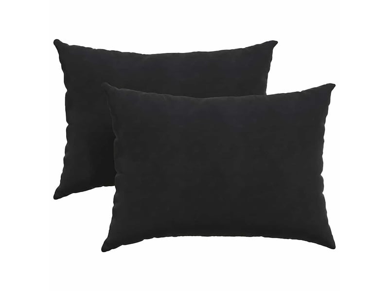  Lot de 2 coussins de canapé, coussins décoratifs noir 70 x 50 cm cf59141  - Conforama A