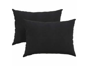 Lot de 2 coussins de canapé, coussins décoratifs noir 70 x 50 cm cf59141