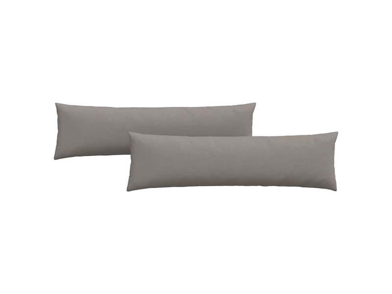 Lot de 2 coussins de canapé, coussins décoratifs tissu taupe 145 x 40 cm cf58953 - Conforama A