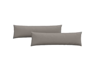 Lot de 2 coussins de canapé, coussins décoratifs tissu taupe 145 x 40 cm cf58953