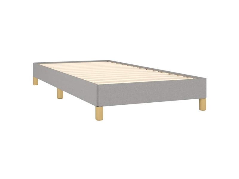  Lit simple- lit adulte -  cadre de lit sans matelas gris clair 100x200 cm tissu  - Conforama C