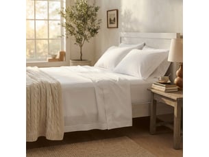 Drap plat en percale de coton confort
