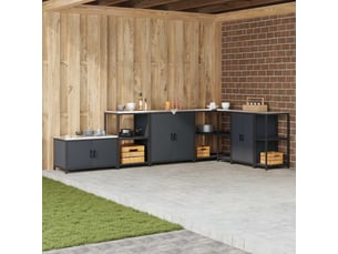 Étagère de cuisine, étagère de rangement hattem anthracite 60x50x92cm acier