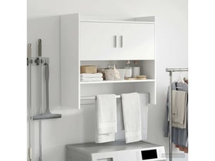 Étagère flottante, étagère suspendue montage mural blanc 80 x 36 x 80 cm cf42445