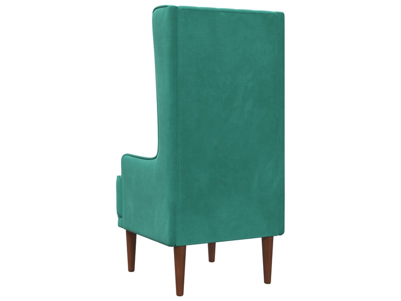  Vidaxl chaise à dossier haut avec boutons capitonnés turquoise velours  - Conforama E