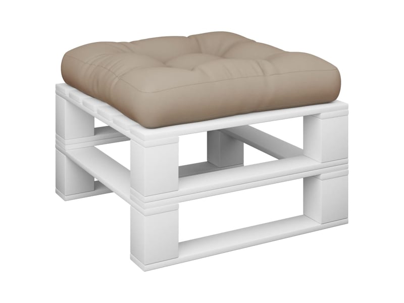  Coussin de palette, coussin de chaise, coussin de canapé taupe 58x58x10 cm tissu cf55463  - Conforama C