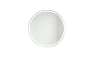 Miroir rond mural de salle de bain 80 x 80 cm – argenté – éclairage led tactile antibuée réglable