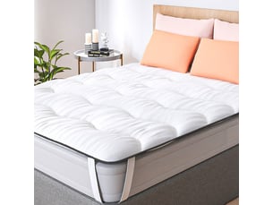 Casabel surmatelas nuage 150 x 200 cm en microfibre, confort optimal, moelleux et respirant