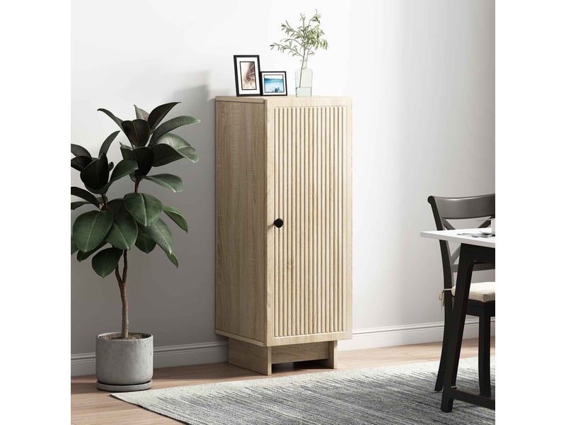  Buffet - bahut - meuble de rangement chêne sonoma 33 x 34,5 x 90 cm bois d'ingénierie  - Conforama D