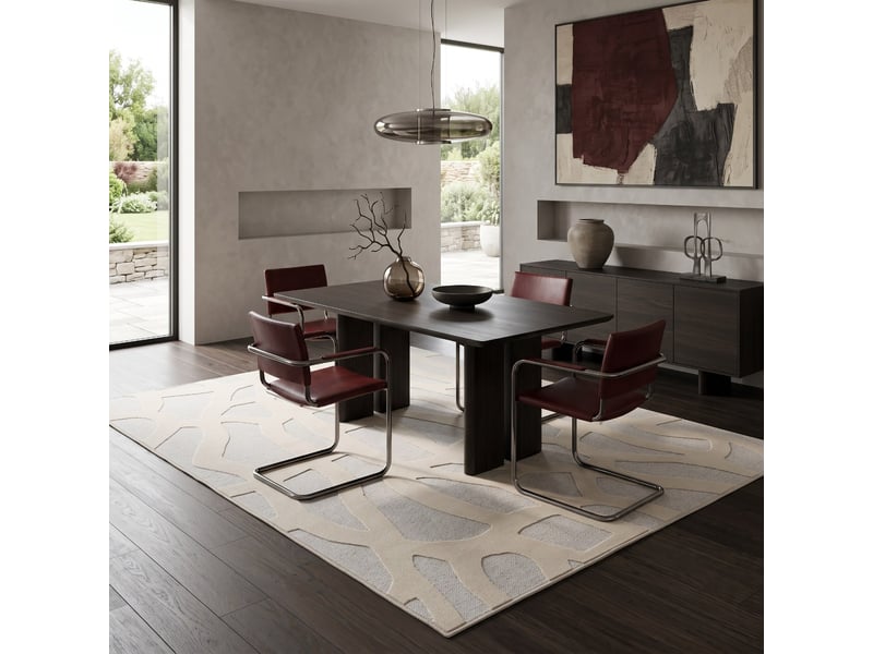  Tapis relief graphique écru 160x230  - Conforama R