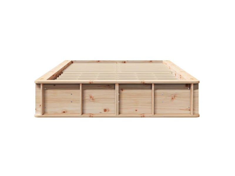  Lit double- lit adulte -  cadre de lit marron 120 x 200 cm bois de pin massif  - Conforama D