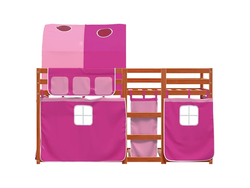  Lit simple- lit adulte -  lit superposé sans matelas rose 80x200 cm bois de pin massif  - Conforama D