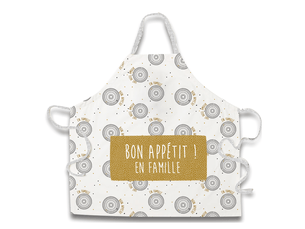 Tablier de cuisine bon appétit ! En famille