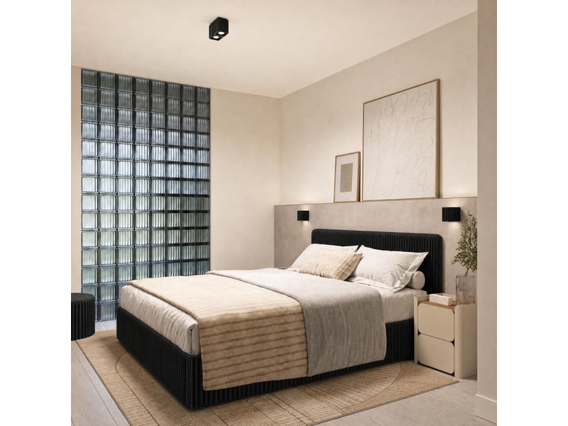  Plafonnier riff 1 noir gx53 aluminium moderne 6x10x10cm SL.3046 - Conforama C