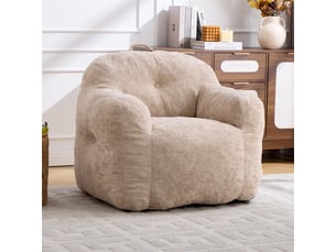 Fauteuil fixe  <strong></strong> Tissu / Simili beige