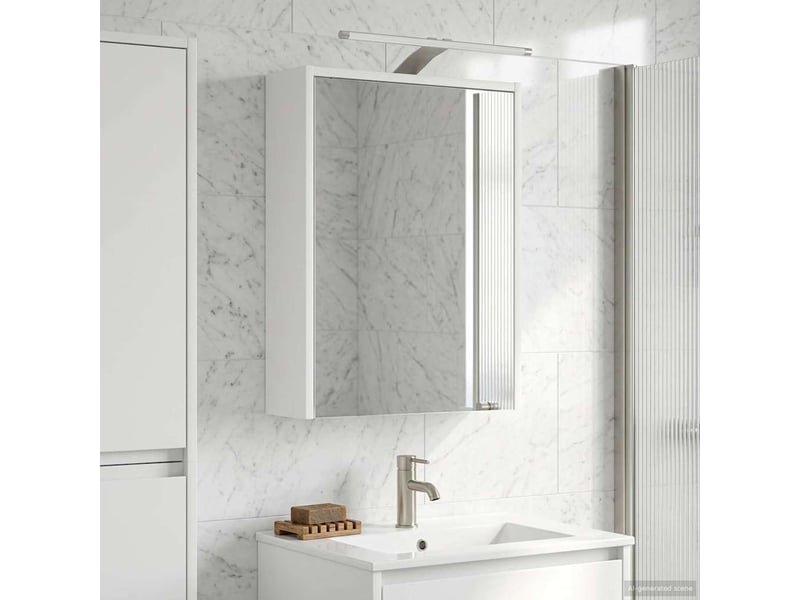  Armoire miroir salle de bain, meuble de rangement blanc 43x16x62.5 cm shl4154  - Conforama B