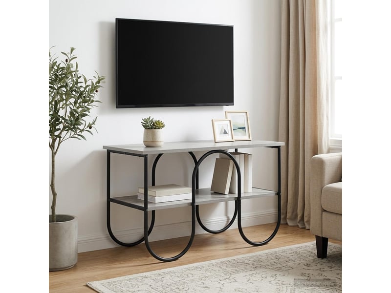  Meuble tv moderne, banc tv 80x40x50 cm sonoma gris bois d'ingénierie  - Conforama B