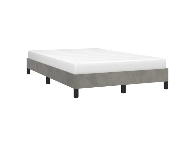  Lit double- lit adulte -  cadre de lit sans matelas gris clair 120x190 cm velours  - Conforama C