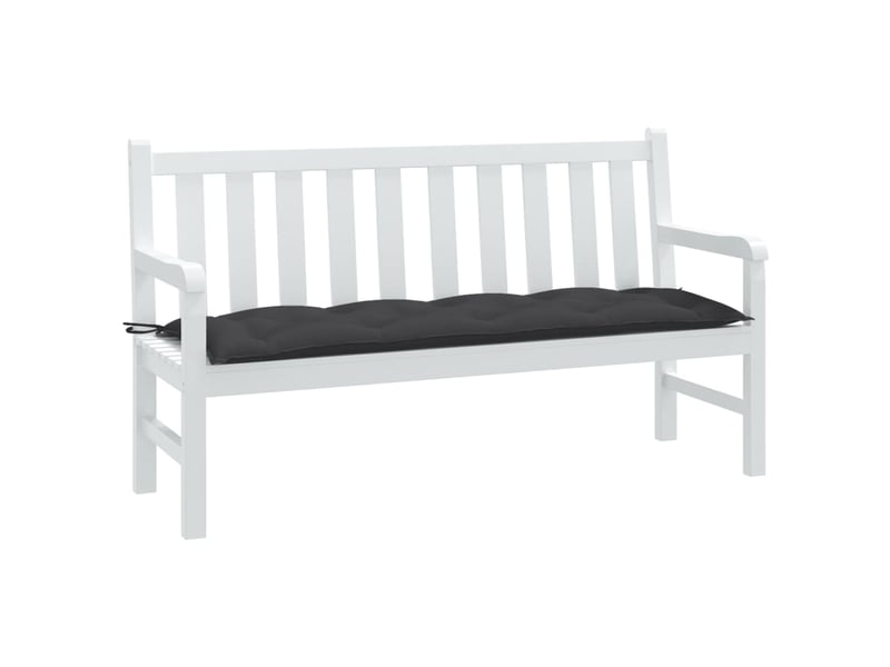  Coussin de banc de jardin, coussin d'assise anthracite mélangé 150x50x7 cm tissu cf52646  - Conforama B