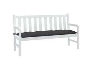Coussin de banc de jardin, coussin d'assise anthracite mélangé 150x50x7 cm tissu cf52646