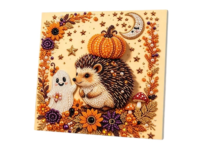 Kit diy peinture diamant hérisson mignon, 3d perles – 30x40cm, activité manuelle et déco  - Conforama A