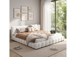 Lit 2 places 90x200 cm coloris rose