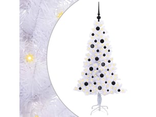 Sapin de noël - arbre de noël artificiel avec 150 led blanc 150 cm pvc et acier