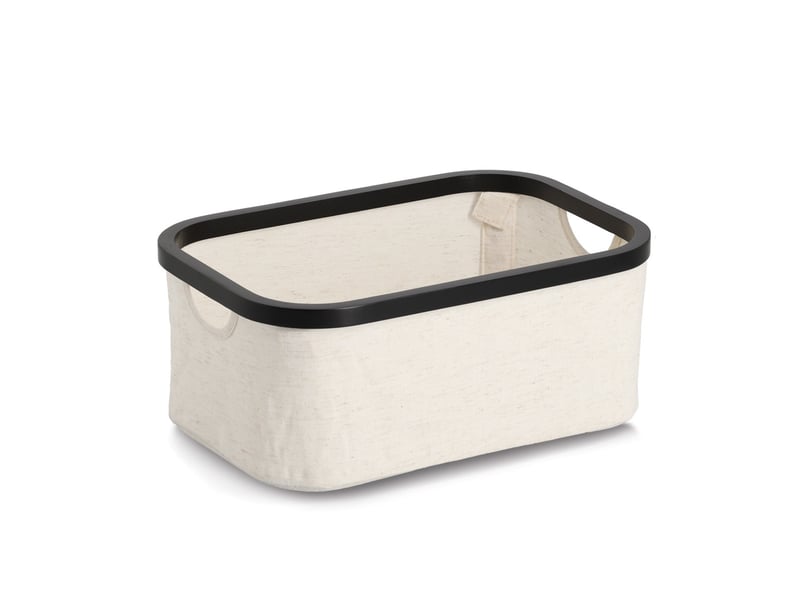 Organisateur textile crème zeller, bambou, 38 x 26 x 16 cm - Conforama D