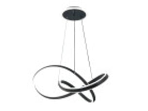 Fabrilamp nantes, suspension, moderne, led, 120 w, 9600 lm, 3000-4000-6000 k, noir, 55-115 x 52 x 62 cm