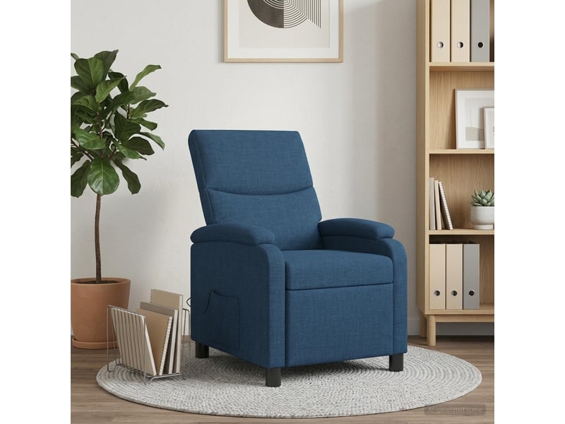 Vidaxl fauteuil de massage inclinable bleu tissu - Conforama B