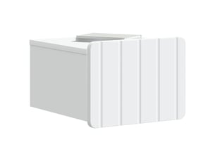 Table de chevet - cabinet de chevet - table de nuit mural 2 pc blanc 33 x 34,5 x 24 cm