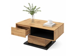 Table basse rectangulaire coloris bicolore LPOSPI  - 60 cmx100 cm
