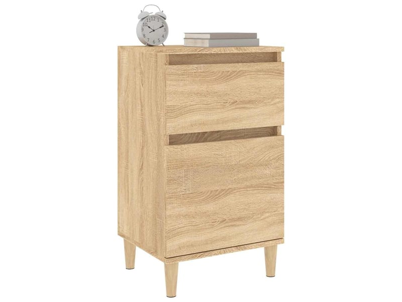  Lot de 2 tables de chevet - cabinet de chevet - table de nuit chêne sonoma 40x35x70 cm  - Conforama C