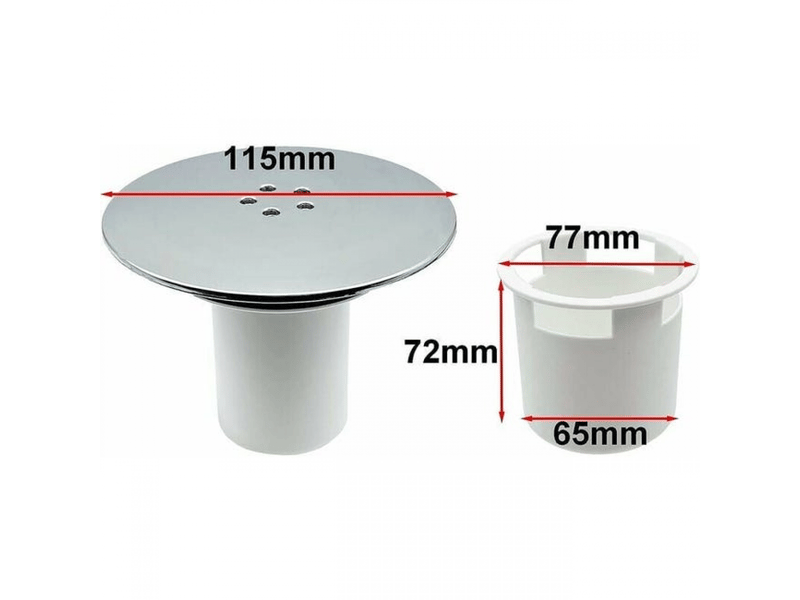  Bonde douche, bonde de douche 115mm, remplacement de couvercle de siphon douche, capot bonde de douche universelle  - Conforama E