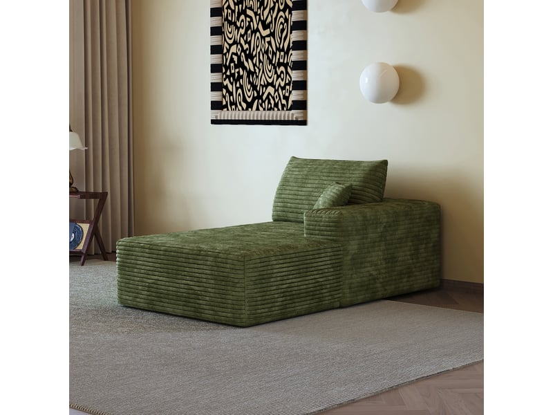  Canapé lit vert 2 places, canapé droit convertible compact 175 cm, couchage d'appoint gain de place pour salon  - Conforama D