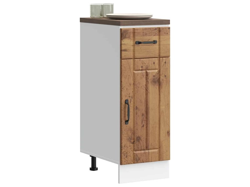  Meuble de rangement, armoire de cuisine lucca vieux bois bois ingénierie shl8071  - Conforama C