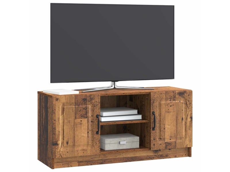  Meuble tv - banc tv - meuble de rangement bois ancien 102 x 34,5 x 47 cm bois d'ingénierie  - Conforama C