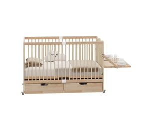Lit bébé 70x140 cm coloris naturel