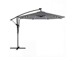 Parasol vézeval led déporté inclinable étanche gris foncé 295 cm