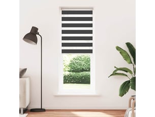 Store zèbre, store de fenêtre noir 80x200 cm largeur du tissu 75,9 cm polyester cf48939