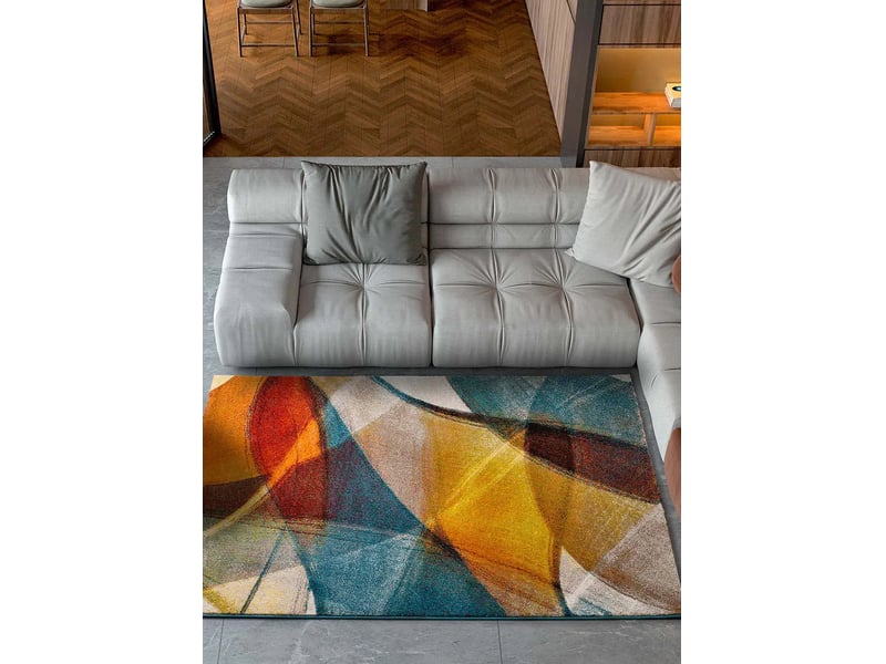 Tapis rectangulaire atticgo leire multi, 100% polypropylène, dos jute 40182 - Conforama B