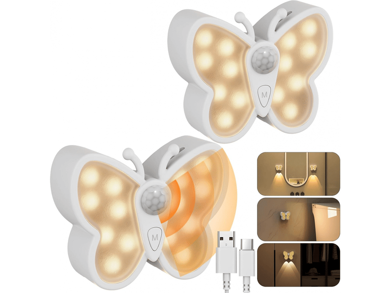  Veilleuse à capteur, lampe de nuit rechargeable 1200 mah, 2 températures de couleur, luminosité réglable, conception magnétique, blanc Pws0000 - Conforama A