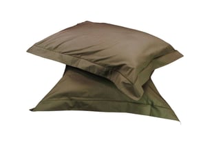 Taies d'oreiller percale de coton sensei - taupe - 65x65_lot2