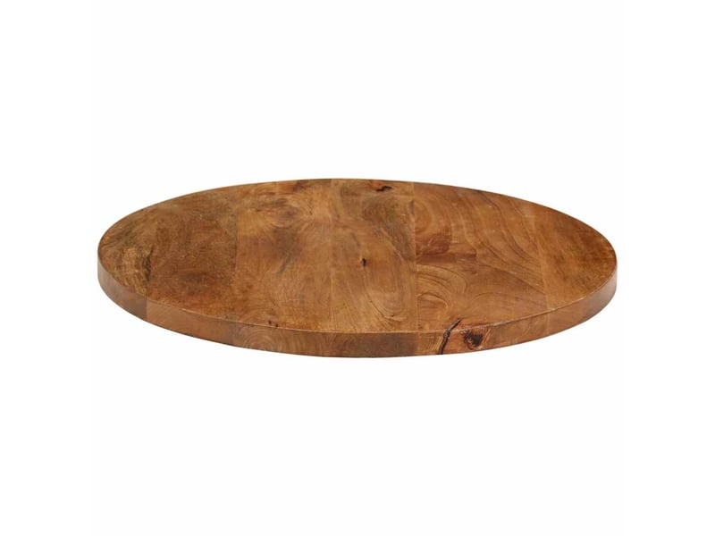 Dessus de table - plateau de table - dessus de bureau ø 60x2,5 cm rond bois de manguier massif - Conforama D