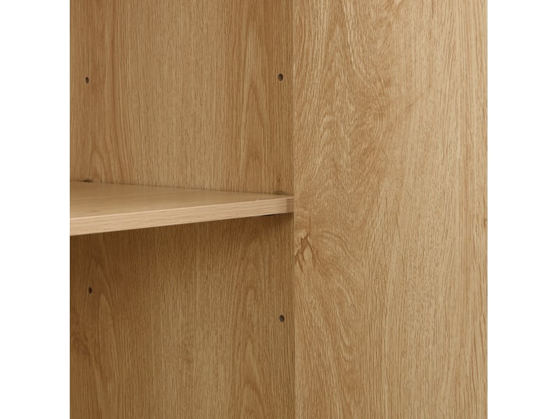  Buffet 160 x 38 x 76 cm en mdf et pin avec 4 portes et étagères réglables naturel chicfurn  - Conforama E