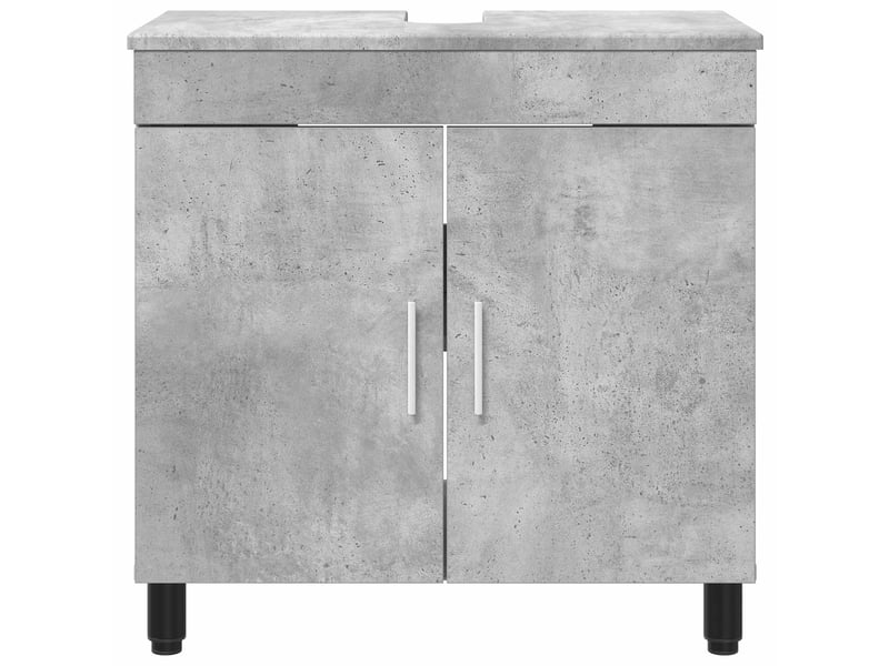  Unité de vanité de salle de bain, meuble de rangement gris béton 60x35x60 cm shl7392  - Conforama E