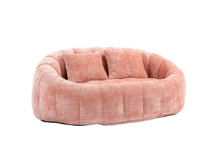 Canapé 2 places 150x95x63 cm sans structure en bois chenille rose