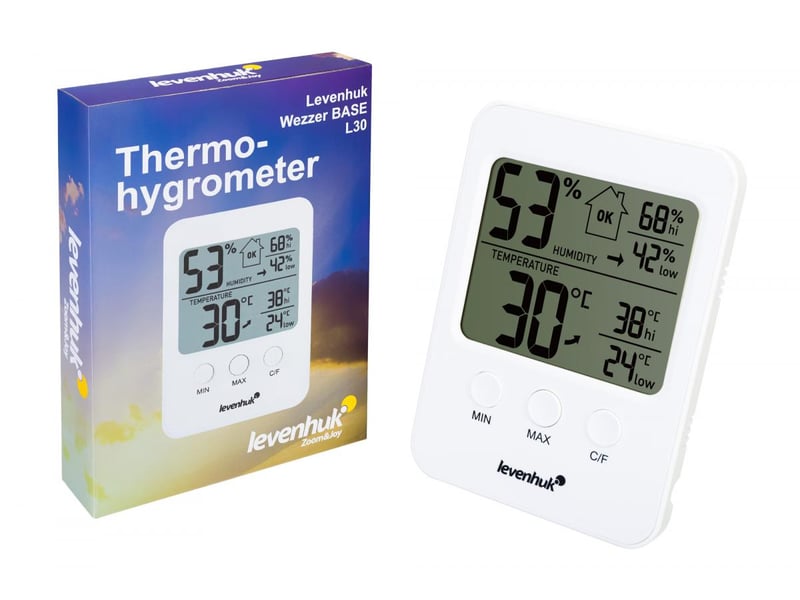  Levenhuk wezzer base l30 thermohygromètre blanc 78886 - Conforama B