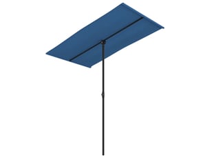 Parasol de jardin | parasol d'extérieur avec mât en aluminium 180x110 cm bleu azuré