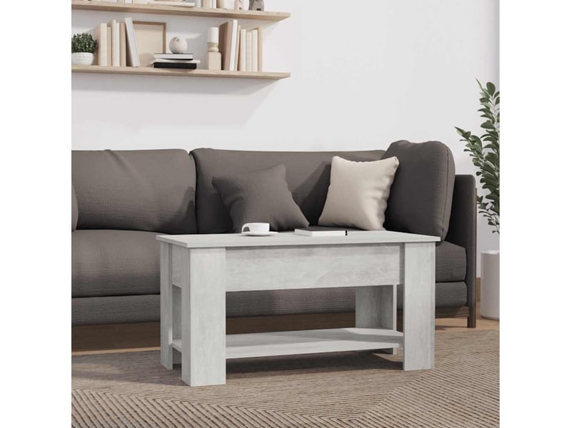  Table basse | table de salon gris béton 101x49x52 cm bois d'ingénierie shl8942  - Conforama D